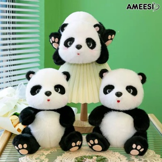 Ameesi ตุ๊กตาแพนด้า ตา 3D แบบนิ่ม ของขวัญวันเกิด สไตล์จีน สําหรับตกแต่งบ้าน สวนสัตว์