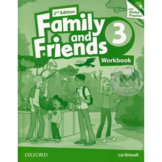 Bundanjai (หนังสือเรียนภาษาอังกฤษ Oxford) Family and Friends 2nd ED 3 : Workbook +Online Practice (P)