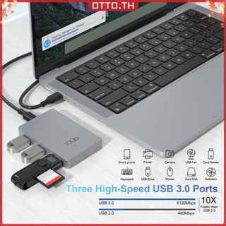 ✾ออตโต้✤【คุณภาพสูง】ฮับ Usb Type-C 3.2 Gen2 7 in 1 10Gbps 100W ความเร็วสูง สําหรับ Windows Mac OS Chrome OS Android