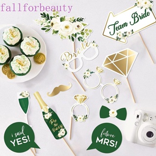 Fallforbeauty พร็อพถ่ายรูป สีโรสโกลด์ หลายสไตล์ สําหรับเจ้าสาว งานหมั้น งานแต่งงาน DIY