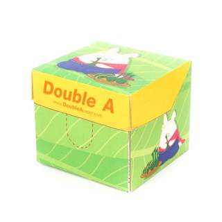 Double A กระดาษโน๊ต 80แกรม ไทยยิ้ม สีเขียว (กล่อง600แผ่น)