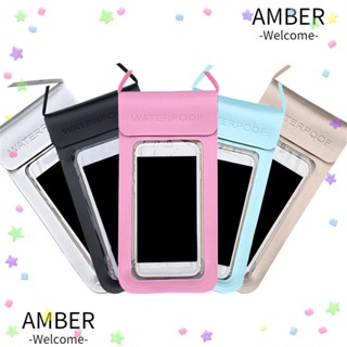 Amber โทรศัพท์กันน้ํา ใต้น้ํา ลอย ถุงลมนิรภัย หน้าจอสัมผัส ฝาครอบโทรศัพท์มือถือ