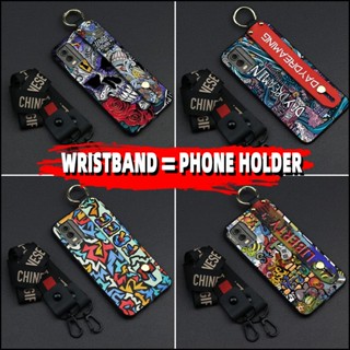 personality ring Phone Case For Nokia C32 Wrist Strap Anti-knock Waterproof Silicone Anti-dust Dirt-resistant Kickstand