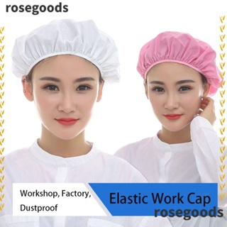 Rosegoods1 หมวกเชฟ ผ้าฝ้าย ระบายอากาศ กันควัน กันฝุ่น อุปกรณ์เสริม สําหรับร้านอาหาร โรงแรม ห้องครัว