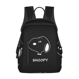 Snoopy กระเป๋าเป้สะพายหลัง กระเป๋าเดินทาง ลายสนูปปี้น่ารัก มีซิป ทนทาน 14.7 นิ้ว สําหรับนักเรียน เดินทาง