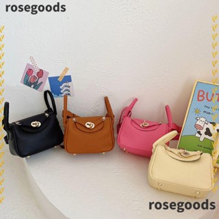 Rosegoods1 กระเป๋าถือ กระเป๋าสะพายไหล่ สะพายข้าง หนัง Pu ความจุสูง สีพื้น สไตล์มินิมอล สําหรับสตรี