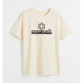 SNOWPEAK CAMPING T SHIRT เสื้อยืด คอกลม แคมปิ้ง ผ้า COTTON 100% NO.32 SIZE M - 3XL ใส่ได้ทั้ง ชาย หญิง