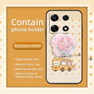 protective Cute Phone Case For infinix Note30 Pro/X678B Anti-knock glisten Silicone Cartoon Dirt-resistant drift sand Durable