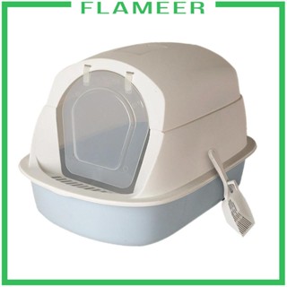 [Flameer] กล่องทรายแมว มีฮู้ด พร้อมฝาปิด ถอดออกได้ อุปกรณ์เสริม สําหรับสัตว์เลี้ยง