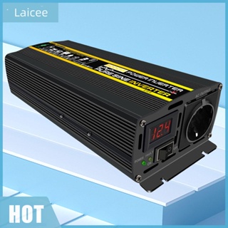 [Laicee.th] อินเวอร์เตอร์ไฟฟ้าดิจิทัล DC 12V เป็น AC 220V หน้าจอ LED สําหรับรถยนต์