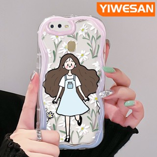 เคสโทรศัพท์มือถือแบบนิ่ม ใส ลายดอกไม้ เด็กผู้หญิง สีครีม หลากสี สําหรับ OPPO A12 A12s A5s A7 A11K