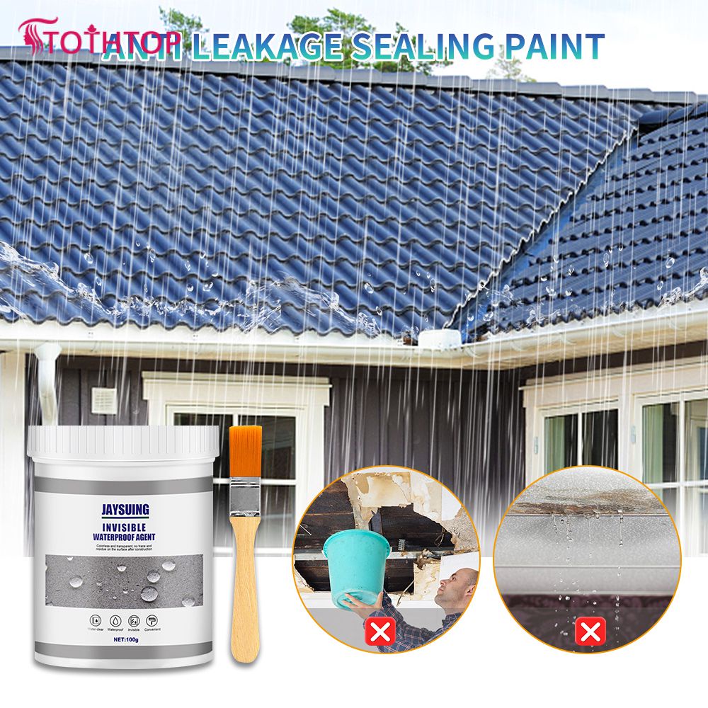 Jaysuing Roof Sealant Waterproof Transparent Waterproof Coating Agent Waterproof Insulating Sealant Waterproof Glue 30/100g Sealant Wall Leak-proof Water [TOP]