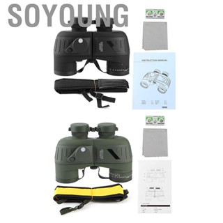 Soyoung 10x50 Binoculars  Marine Accessory with Compass Glimmer Night Vision Rangefinder BAK4 Prism