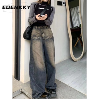 EOENKKY  กางเกงยีนส์ เอวสูง สไตล์เกาหลี แนววินเทจ 2023 NEW Style ทันสมัย คุณภาพสูง รุ่นใหม่ ทันสมัย A27L0C6 36Z230909