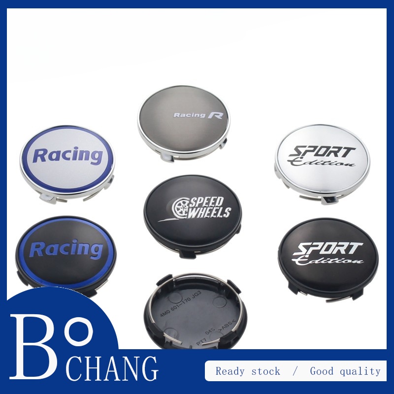 BC 4 ชิ้น 61 มิลลิเมตรฝาครอบฮับ SPORT RIM ศูนย์ล้อ RACING R ล้อความเร็วล้อ 56 มิลลิเมตรเส้นผ่านศูนย์