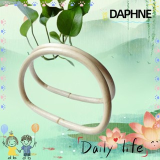 Daphne ด้ามจับไม้ไผ่ ทรงรี DIY สําหรับทํางานฝีมือ 2 ชิ้น