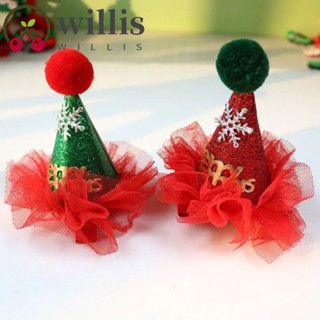 Willis หมวกคริสต์มาส รูปกรวย ผ้าสโนว์แมน สีแดง สีเขียว สําหรับสัตว์เลี้ยง สุนัข