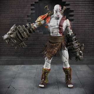 ((พร้อมส่ง) Neca God of War 3 Kratos Kratos มีดเปลวไฟสิงโต 23 ซม. ขยับได้