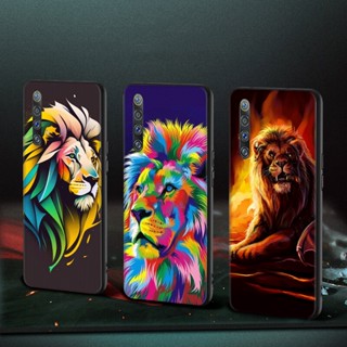 เคสโทรศัพท์มือถือ พลาสติก TPU นิ่ม ลายสิงโต หลากสี สําหรับ Realme 8 5G 8S 8i 9i 4G 9 Pro 5G 9 Pro Plus 5G