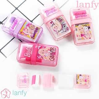 Lanfy ลูกกลิ้งยางลบ สีชมพู พร้อมลูกกลิ้งทําความสะอาด สําหรับตุ๊กตาบาร์บี้