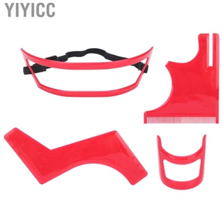 Yiyicc Beard Shaping Tool Kit Styling Cutting Hairline Grooming Red Plastic B Chp