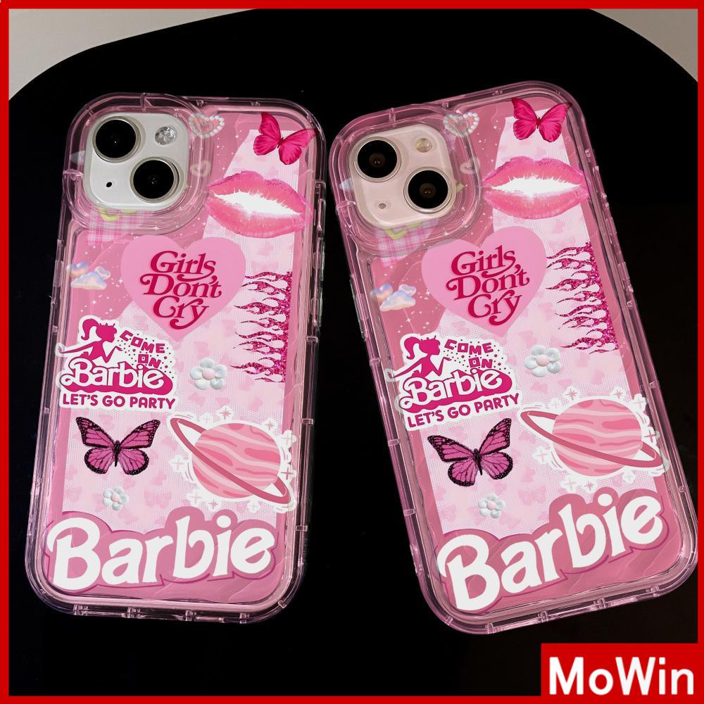 Mowin - เข้ากันได้สำหรับ 15 เคสไอโฟน11 เคส iphone 11เคสใสระลอกน้ำ TPU กันกระแทกนุ่มใสสีชมพู Love Heat Planet Butterfly เข้ากันได้กับ iPhone 13 Pro max 12 Pro Max XR XS 7 8