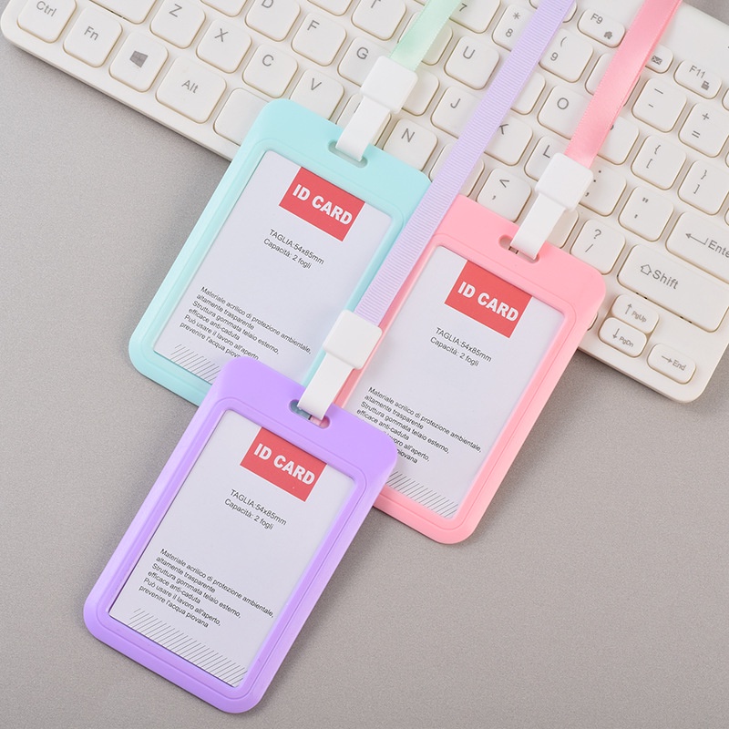 พลาสติกใส่บัตร สีพาสเทล เฟรมการ์ดสำหรับใส่บัตร ใส่รูป