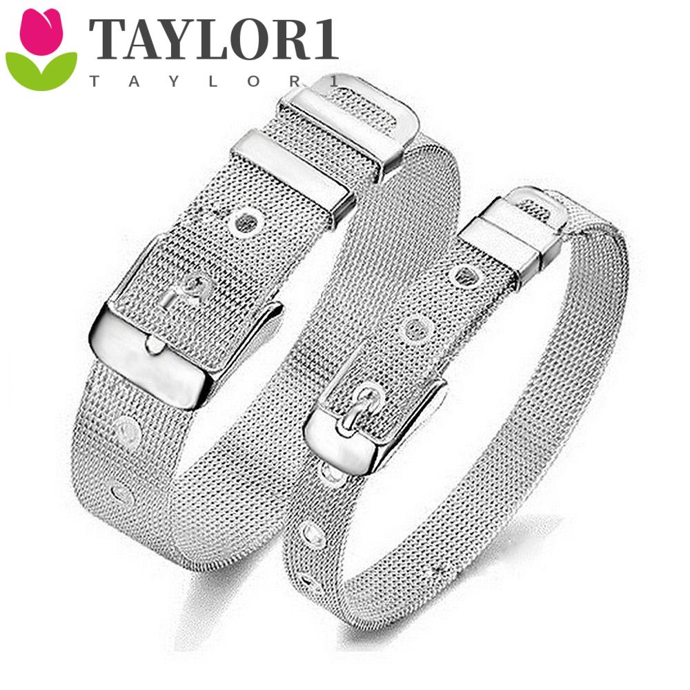 Taylor1 สายนาฬิกาข้อมือ เหล็กไทเทเนียม ตาข่าย สไตล์เกาหลี พังก์ สตรีท เรียบง่าย