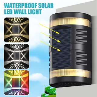 New Waterproof Solar LED Wall Light Dusk to Dawn Wall Lamp Outdoor Garden Yard