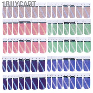 1buycart 14pcs Self-Adhesive Nail  DIY Glitter Fashionable Polish Strip Full