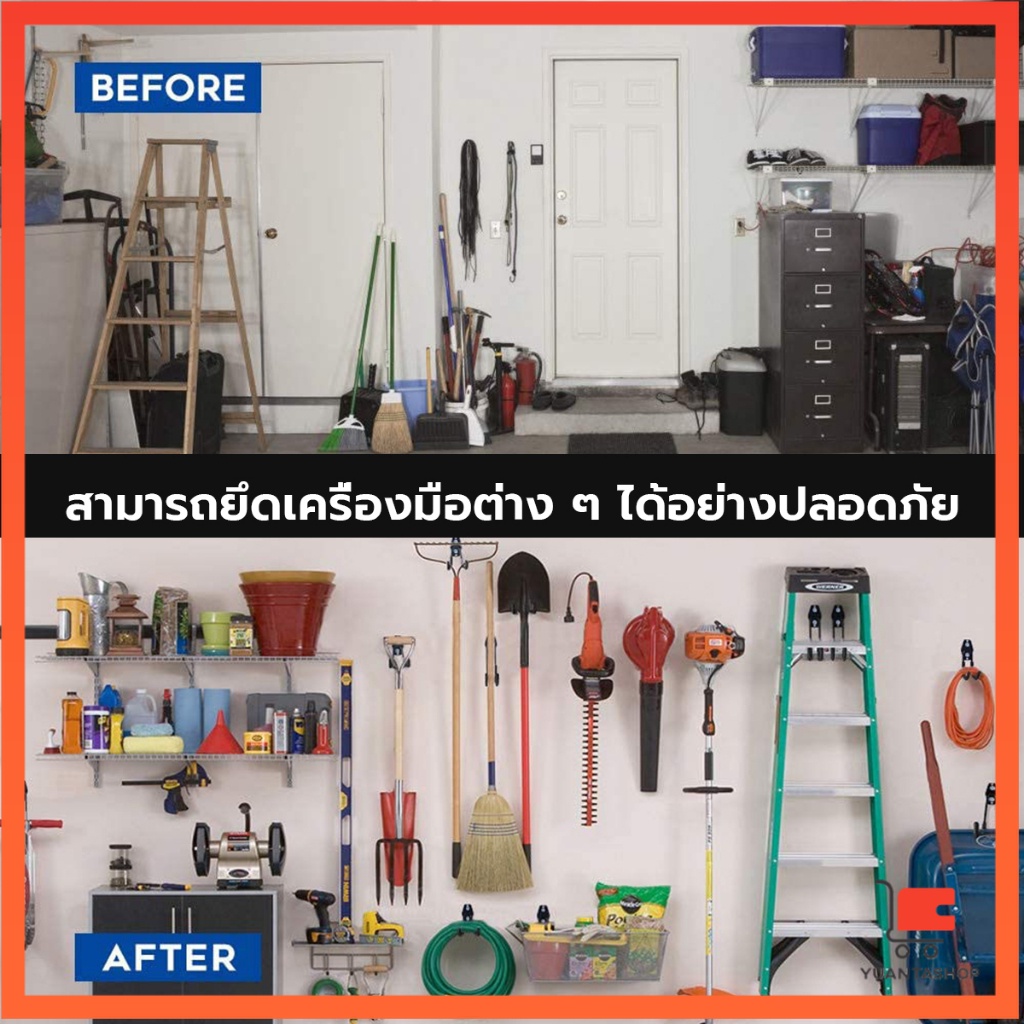 Metal hook ที่แขวนจักรยาน ที่แขวนติดผนัง ที่แขวนสายยาง รูปที่ 3