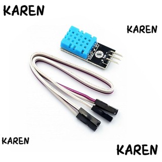 Karen โมดูลเซนเซอร์ดิจิทัล อุณหภูมิ และความชื้น 3.3V-5V พร้อมสายเคเบิล คุณภาพสูง สําหรับ Arduino DIY 5 ชิ้น