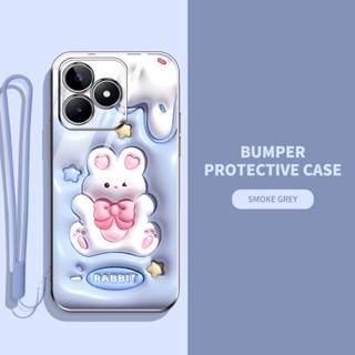 เคสโทรศัพท์ซิลิโคน TPU แบบนิ่ม ลายการ์ตูนกระต่าย และไดโนเสาร์ 3D สําหรับ Tecno Spark 10 Pro Spark 10 10C KI5q KI5k KI7 Camon 20 Pro 4G Tecno CK6 CK6n CK7n