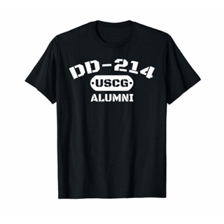 เสื้อยืดผ้าฝ้ายเสื้อยืด พิมพ์ลาย Gildan Dd 214 Us Coast Guard Uscg Alumni สําหรับผู้ชาย และผู้หญิงL XL  XXL 3XL