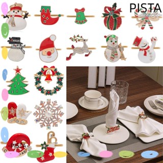 Pista จี้แหวนโลหะ รูปกวาง สําหรับตกแต่งต้นคริสต์มาส งานแต่งงาน DIY