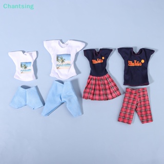 &lt;Chantsing&gt; ชุดเสื้อแขนสั้น กระโปรงสั้น สําหรับตุ๊กตา 1 ชุด