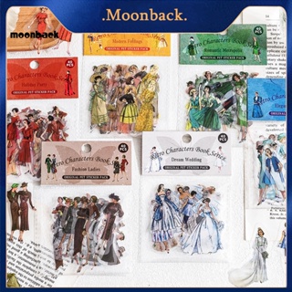 &lt;moonback&gt; สติกเกอร์ กันน้ํา ลอกออกได้ สําหรับตกแต่งสมุดไดอารี่ งานหัตถกรรม Diy 80 ชิ้น