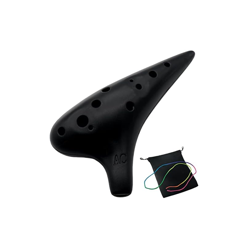 Aestivate Plastic Ocarina Ocarina Instrument 12-hole Alto in C Plastic AC Ocarina Blowpipe Resin (Bl
