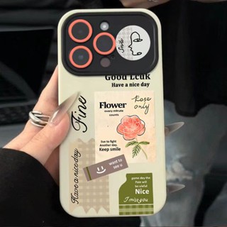 เคสโทรศัพท์มือถือ ซิลิโคนนุ่ม ลายดอกกุหลาบ สําหรับ Iphone 14promax 13pro 12 11 7p HS5R