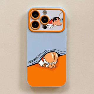 เคสโทรศัพท์มือถือ ซิลิโคนนุ่ม ลายการ์ตูนชินจัง สําหรับ Iphone 14promax 13pro 12 11 7p