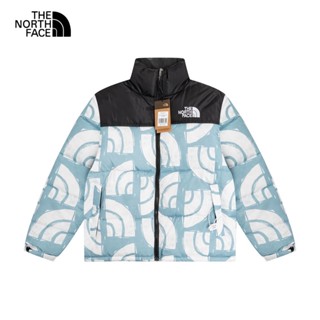 เสื้อแจ็กเก็ต ผ้าฝ้าย 100% ปักลายโลโก้ The North Face ให้ความอบอุ่น ของแท้ สําหรับผู้ชาย และผู้หญิง