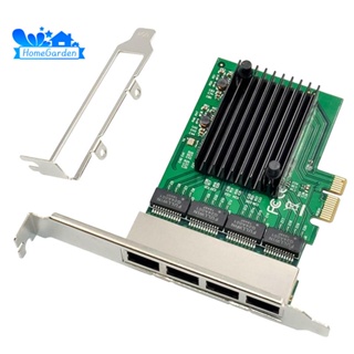 Rj45 อะแดปเตอร์การ์ดเครือข่ายอีเธอร์เน็ต PCIE PCI-E X1 4 พอร์ต แบบเปลี่ยน