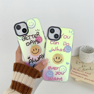 เคสโทรศัพท์มือถือ กันกระแทก ลายกราฟฟิตี้หน้ายิ้ม สําหรับ Iphone 14promax 13 11 12