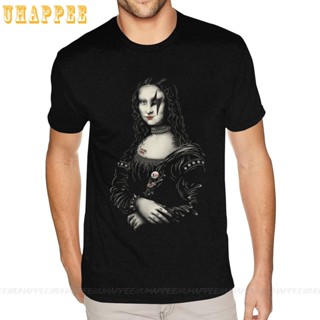 [S-5XL] เสื้อยืดแขนสั้น พิมพ์ลาย Renaissance Mona Lisa Rock สไตล์ฮาราจูกุ แฟชั่นคลาสสิก สําหรับผู้ชาย