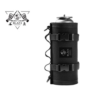 Gas Gas tank case Black tactical เคสกระป๋องแก๊ส 220g ผ้า Oxford cloth  สีดำ Outdoor camping