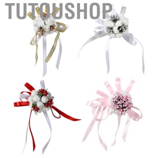 Tutoushop 1Pc Beautiful Hand Ribbon Flower Bridal Bridesmaid Wrist Corsage Prom Wedding Party Decorations