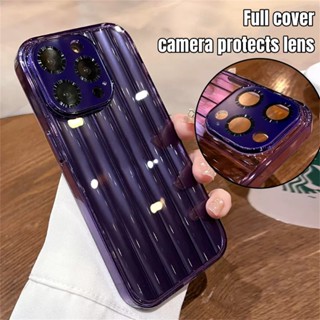 เคสโทรศัพท์มือถือแบบแข็ง HD ใส กันกระแทก กันรอยเลนส์กล้อง หรูหรา สําหรับ iPhone 14 Pro Max Case 12 13 Pro Max Case 14 Plus