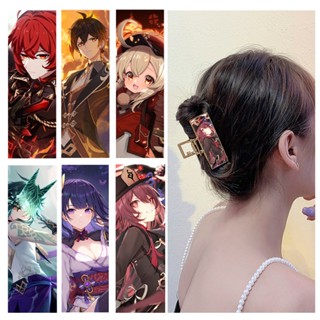 Genshin กิ๊บติดผม โลหะผสม ลายการ์ตูนอนิเมะ Walnut Keli Barbara Wendy Grab Clip