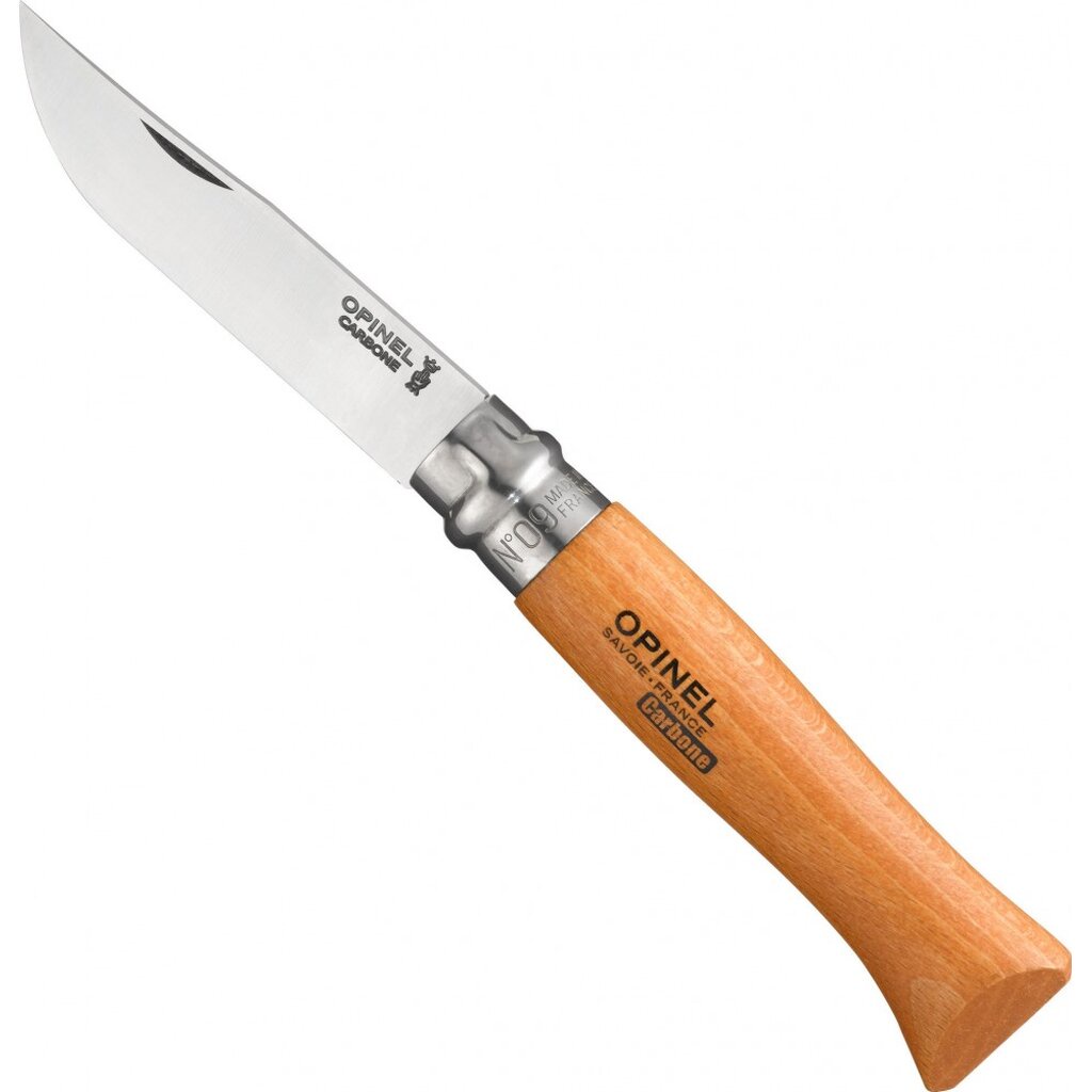 OPINEL No.9 Carbon steel with Packaging มีดพกเดินป่าขนาด 9 เซนติเมตร ใบมีดคาร์บอนสตีล