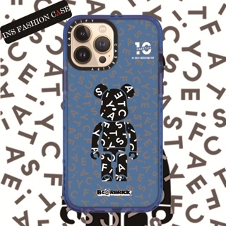 Casetify X XX Kwas Bear Deep Blue เคสใส iPhone สําหรับ iPhone 14 13 12 11 Pro MAX IX XS MAX XR 6 6s 7 8 Plus เคสกันกระแทก กันชน เคสนิ่ม